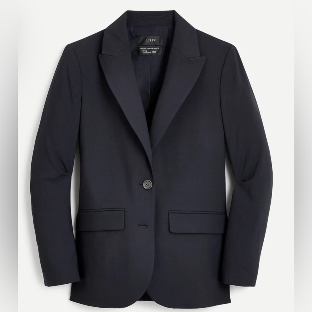 J Crew Sommerser blazer in Italian stretch wool size 22 black